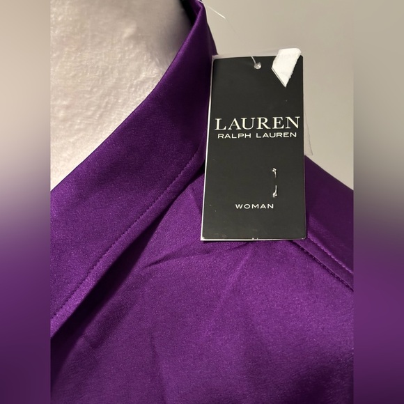 Ralph Lauren Classic Fit Satin Charmeuse Shirt NWT 1X - Picture 9 of 10
